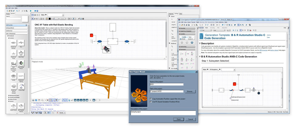 La combinazione di MapleSim e B&R Automation Studio permette una drastica riduzione dei tempi di sviluppo